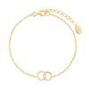 Bracelet souple Agatha Rondou argent doré - vue V1