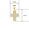 Collier - Médaille Croix Or 18 Carats 750/000 Jaune et Zirconiums - Chaine Dorée - vue V4