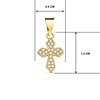 Collier - Médaille Croix Or 18 Carats 750/000 Jaune et Zirconiums - Chaine Dorée - 18PC22336OX - vue V4