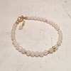 Bracelet en Quartz Rose et Argent 925 Doré - vue V2