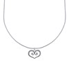 Collier Argent et son Pendentif Coeur Ajouré - taille 45 cm - vue V1