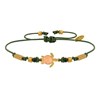 Bracelet Tortue Émaillé Orange Laiton Doré Orange - Vert kaki - vue V1