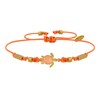 Bracelet Tortue Émaillé Orange Laiton Doré Orange - Orange - vue V1