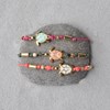 Bracelet Tortue Émaillé Orange Laiton Doré Orange - Blanc - vue V4