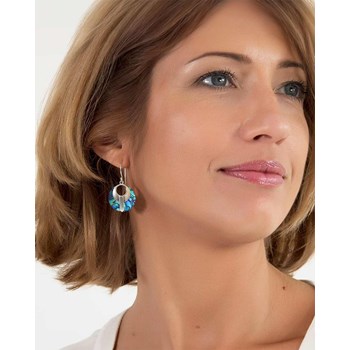 Shell Earrings Abalone Circle in Silver 925 | Boutique ADEN