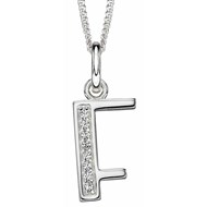 Collier lettre F en argent 925