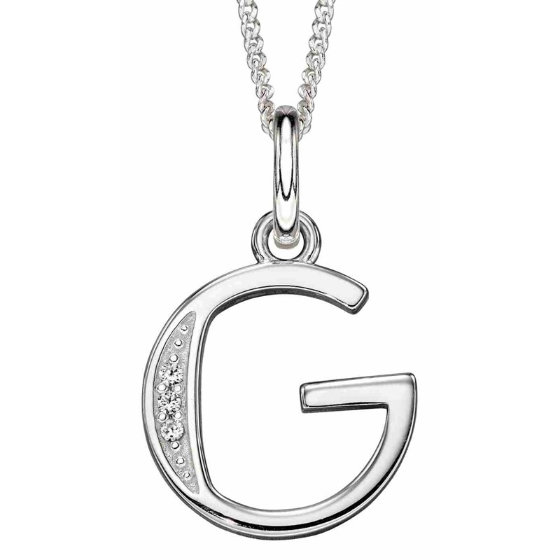 Collier lettre G en argent 925