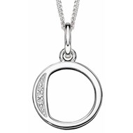 Collier lettre O en argent 925