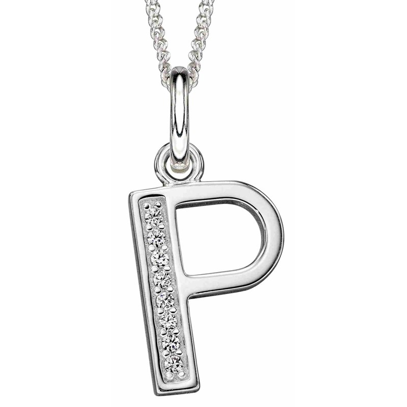 Collier lettre P en argent 925