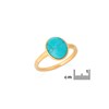 BAGUE TURQUOISE Argent 925 DORE - vue V2
