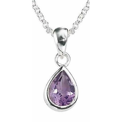 PENDENTIF ARGENT 925 RHODIÉ MODÈLE 06 AMÉTHYSTE FACETTÉE BRÉSIL AAA (1 PIÈCE) LOT N°1A0126
