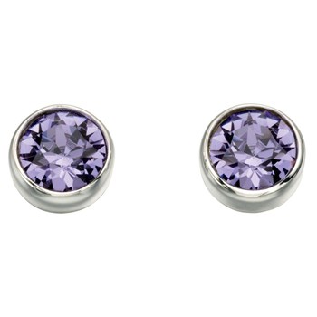 Boucle d'oreille zirconia en argent 925/1000