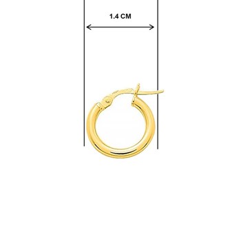 Boucles d'Oreilles Or Jaune - Créoles Femme
