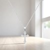 Collier croix tréflée oxydes de zirconium Argent 925 Rhodié - vue V4