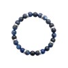 Bracelet pierres naturelles Jaspe bleu Acier - vue V1