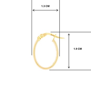 Boucles d'Oreilles Créoles - Or Jaune - Femme