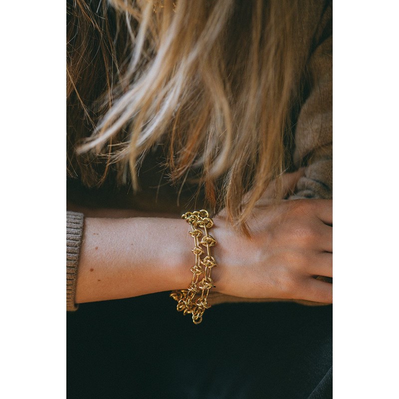 maxi bracelet doré à l'or fin - ATHÉNA - vue 4