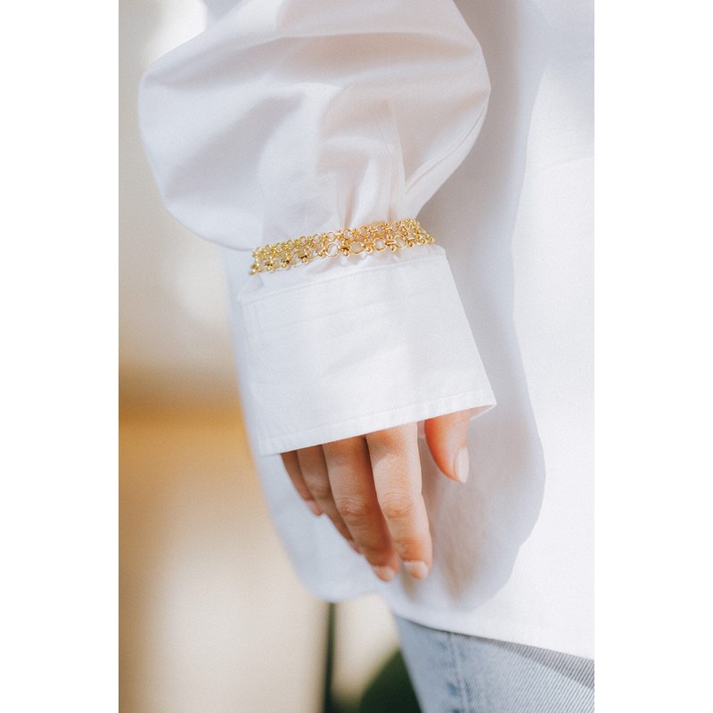maxi bracelet doré à l'or fin - HÉBÉ - vue 2