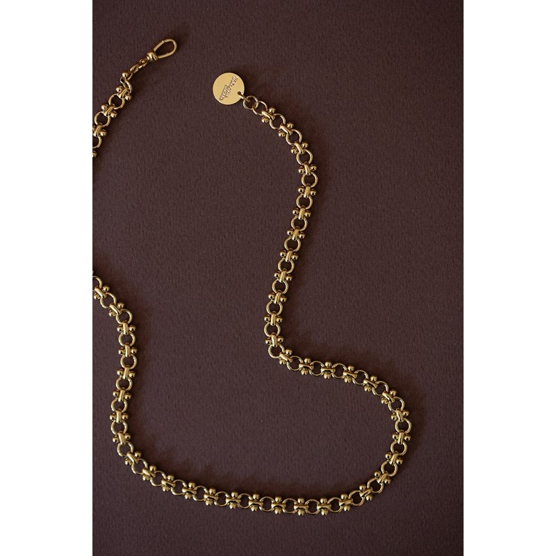 maxi collier doré à l'or fin - HÉBÉ - vue 3