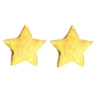 Boucles d'oreilles puce petite étoile simple en plaqué or 0,5cm
