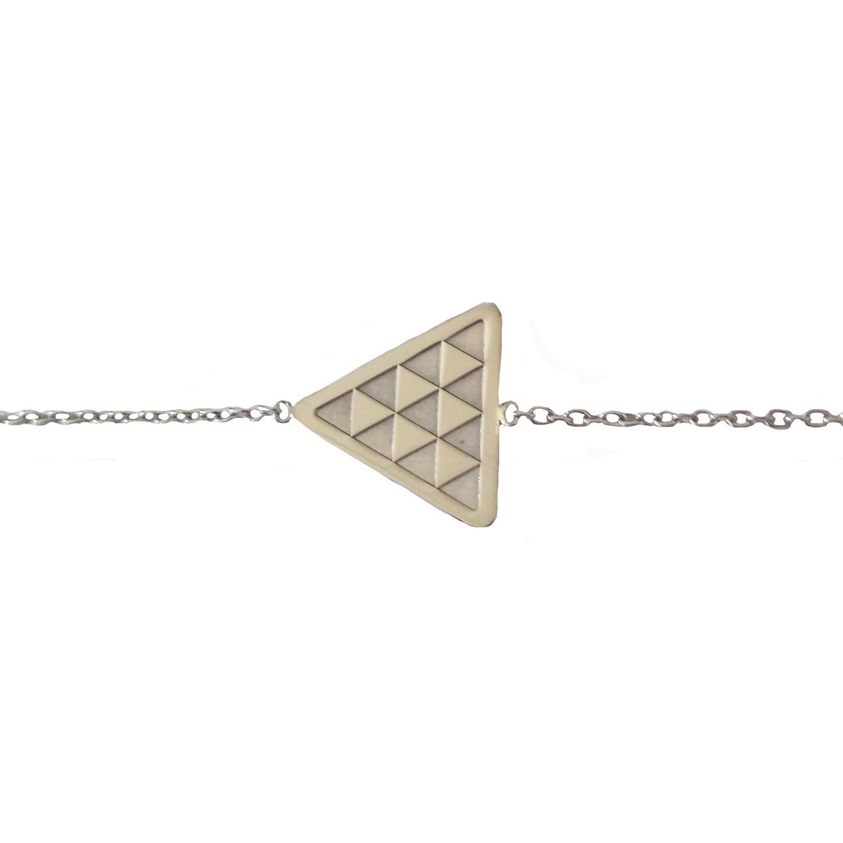 Bracelet enfant breloque triangle triforce en argent 925°/00 - 18cm
