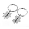 Porte-clés pièce de puzzle amitié couple lot de 2 acier gravure personnalisée - vue V2