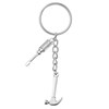 Porte-clés bricoleur outils marteau tourne vis argenté - vue V1