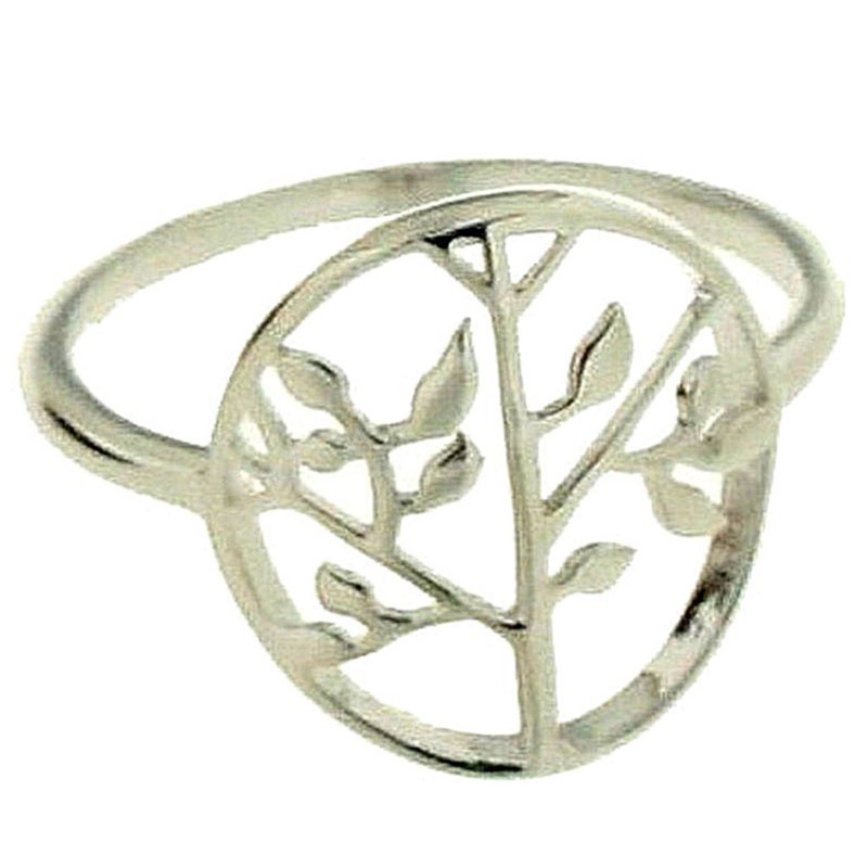 Bague femme enfant arbre de vie taille 50 à 68 en argent EN21 1,5cm