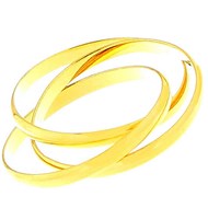 3 X Bagues alliances taille 56 triple anneaux entrelacés en plaqué or