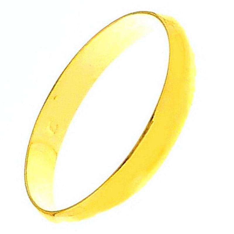 Bague alliance anneau simple taille 48 à 68 homme femme en plaqué or 2 mm de large