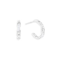 Boucles d'oreilles en argent 925 rhodié avec oxydes de zirconium