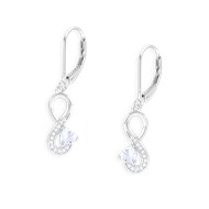 Boucles d'oreilles en argent 925 rhodié avec oxydes de zirconium