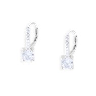 Boucles d'oreilles en argent 925 rhodié avec oxydes de zirconium