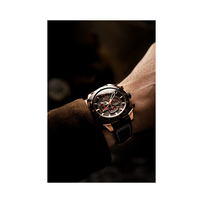 Hawker Hunter Dual Time Chrono - Montre homme - Mouvement Quartz Chronographe avec date - vue 5