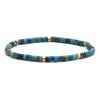 Bracelet Perles Heishi  Jaspe Bleu Impériale 4mm - vue V1