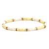 Bracelet Perles Heishi  Jaspe Jaune Blanc 4mm - vue V1