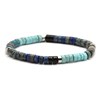 Bracelet Perles Heishi  Jaspe Bleu Impériale Turquoise - vue V1