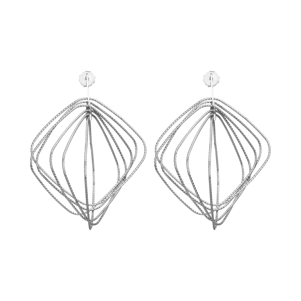 Boucles D'oreilles En Argent Cercles Grands Anneaux