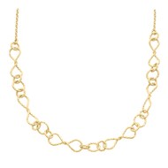 Collier En Argent Doré Diamanté Torsadé