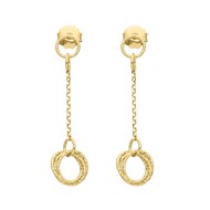 Boucles D'oreilles En Argent Doré Diamanté Classique