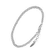 Bracelet Argent Rhodié Boules Effet Diamanté