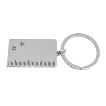 Steel ruler keyring
