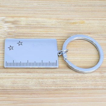 Steel ruler keyring