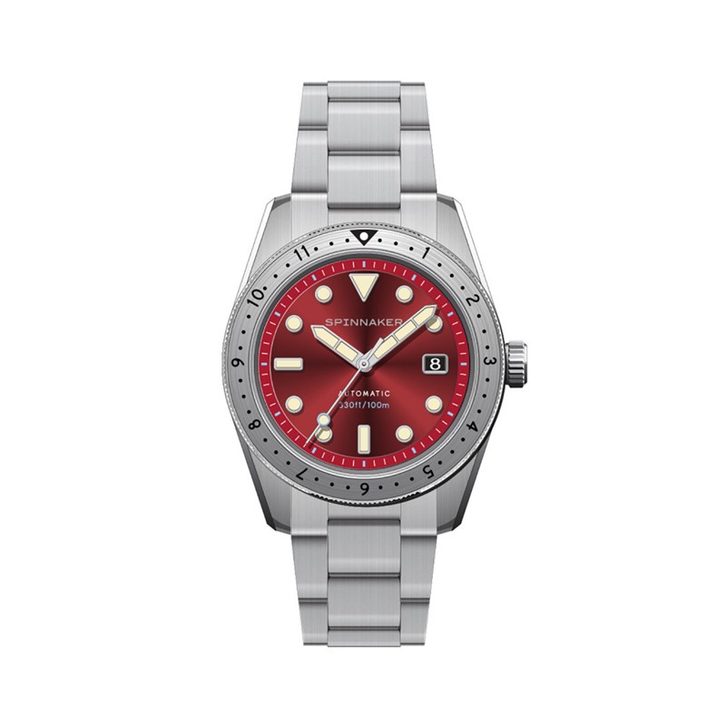 Croft Pioneer Automatic - SANGRIA RED - Montre homme - Mouvement automatique 3 aiguilles et date