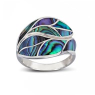 Bague en nacre abalone et argent | Boutique ADEN