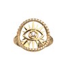Bague ronde Les Georgettes Oeil dorée 16mm
Collection Les Précieuses - vue V1
