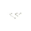 Set de trois piercings Agatha Beloved argent oxydes - vue V1