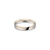 Alliance ruban homme bi-color or jaune et or blanc - vue V1