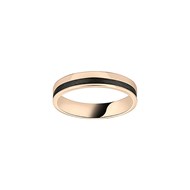 Alliance homme ruban or rose et carbone_x000D_
18 carats