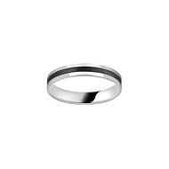 Alliance homme ruban or blanc et carbone_x000D_
18 carats